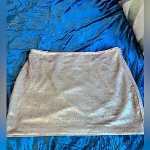 FABULOUS Gold Sequined Mini Skirt